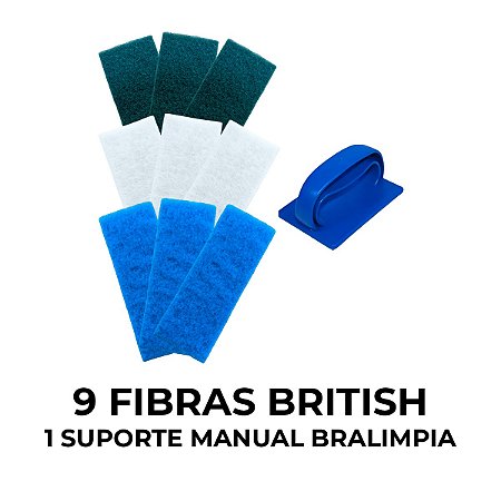 1 Suporte Lt Manual Bralimpia  Com 9 Fibra De 26cm X 10 CM