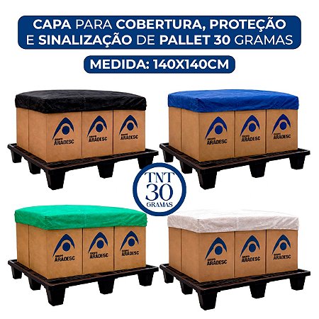 Capa de Pallet Cobertura Proteção e Sinalização TNT 30 gramas com 10 unidades