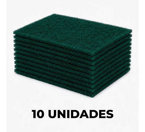 10 Fibra De Limpeza Verde Uso Geral Enova Lar 10 X 13 Cm