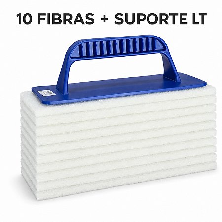 1 SUPORTE TONK COM 10 Fibra De Limpeza Branca Não Risca