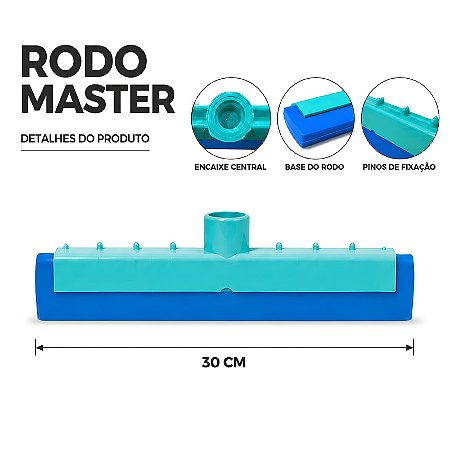 RODO PLÁSTICO MASTER EURO SEM CABO 30 CM DE COMPRIMENTO