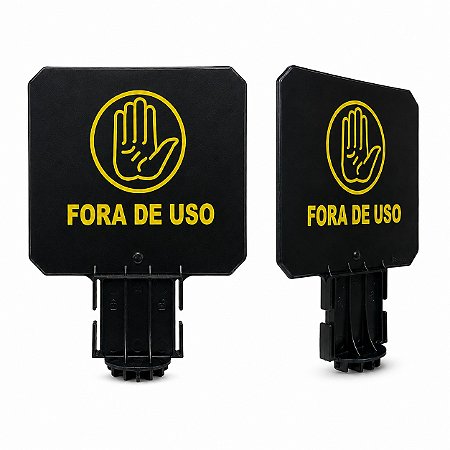 2 PLACAS PARA CONE BRALIMPIA SINALIZAÇÃO FORA DE USO