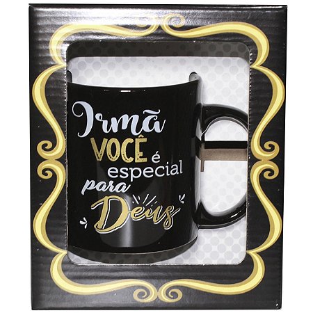 Caneca De Cerâmica 320ml Lembrança Evangélica