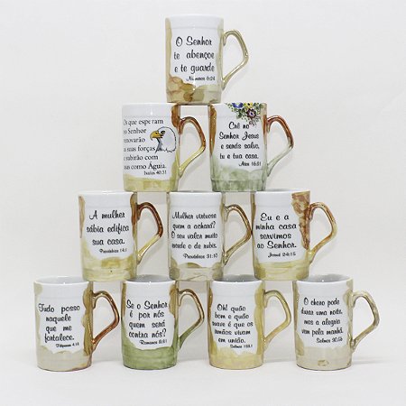 Caneca De Porcelana 200ml Cores e Mensagens Sortidas