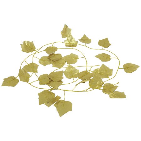 Folhagem Artificial Dourada Com 2,5 metros Decoração Natal
