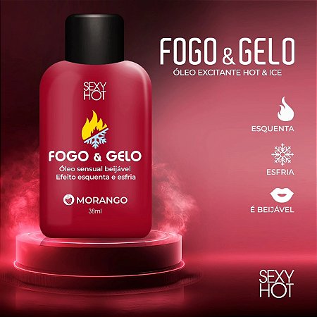 Gel para Sexo Oral Fogo e Gelo 38 Gramas Sabores