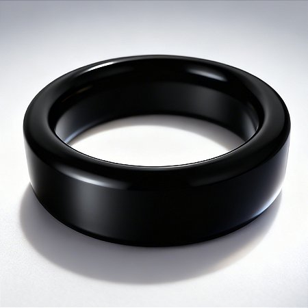 Anel Peniano Preto Flexível e Resistente Diâmetro 3,5 X 4,5 Cms