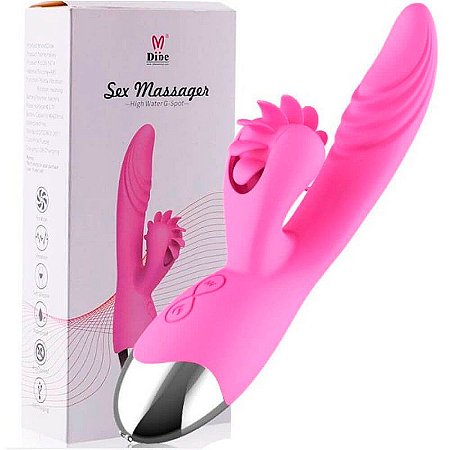 Vibrador Estimulador de Ponto G com Aquecimento,  Simulador Oral Rotativo, com 7 Intensidades