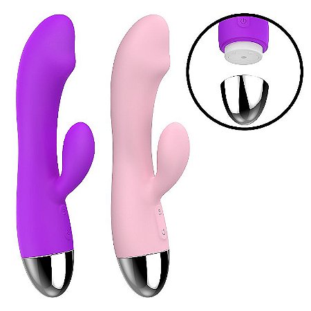 Vibrador com duplo Motor, 12 Intensidades, carregamento USB
