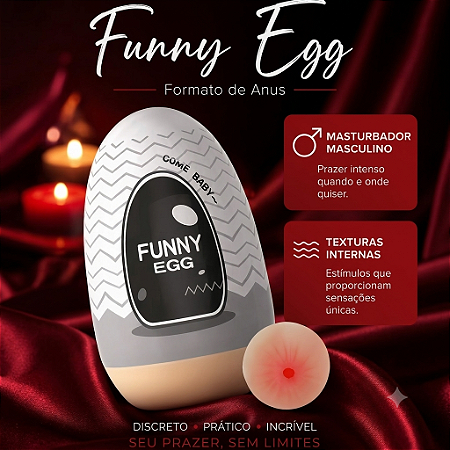 Masturbador Masculino Funny Egg Vários Modelos