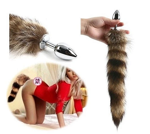 Plug Anal Rabo de Raposa - Marrom 28 cm Tamanhos