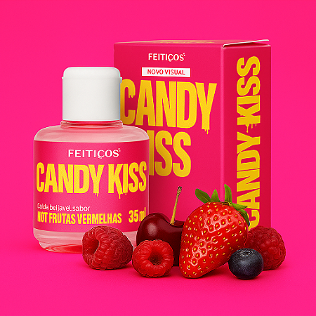 Candy Kiss Hot Calda Beijável com Efeito Quente 35ml Sabores