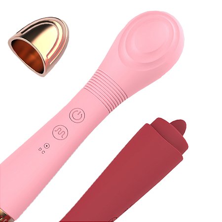 Vibrador Duplo... Varinha Mágica com Lingua Estimuladora, Simulador Oral