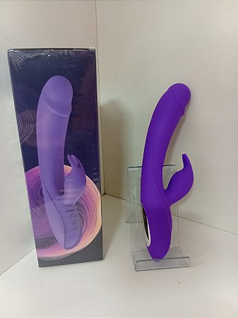 Vibrador Rabbit com Estimulador de Clitóris, Silicone Soft Touch,Carregamento USB