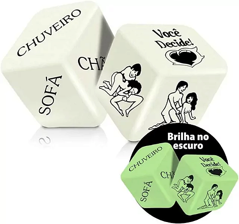 Dados Jogo do Prazer Hot, Posições com Local, Brilham no Escuro