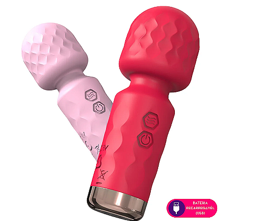 Mini Varinha Mágica Hero - 10 Intensidades, Super Potente, Carregamento USB