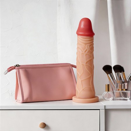 Penis Realístico Silicone Macio Tamanho 18,5 X 3,5 Cms