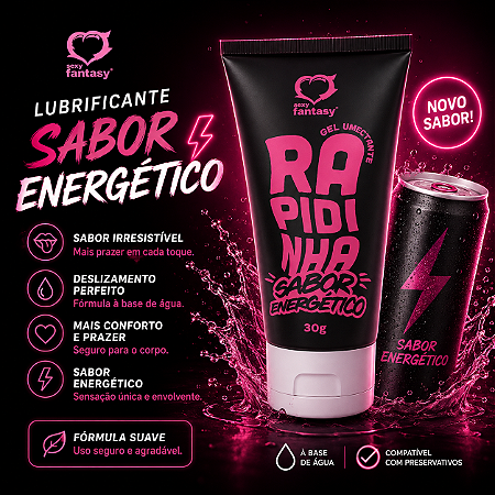 Lubrificante Aromatizado Beijável Rapidinha 30 Gramas Sabores