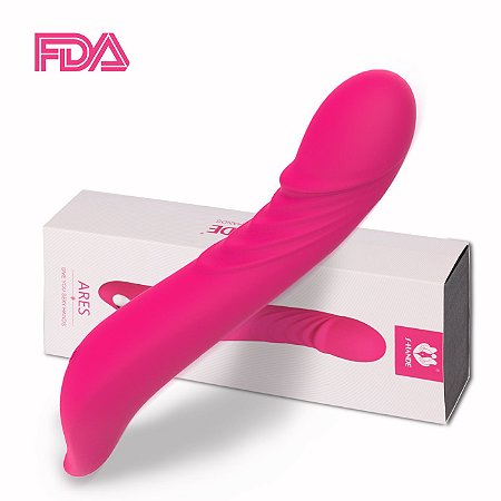 Vibrador com Formato de Penis, Estimulador de Ponto G em Soft Touch, 09 Intensidades