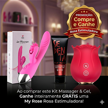"Promoção Compre e Ganhe" Vibrador com Simulador Oral e Aquecimento + Faciltador de Orgasmo Sedenta Por Sexo =Brinde Rosa Sugadora