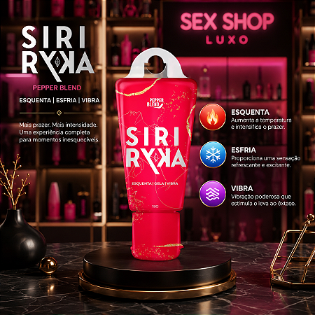 SiriRyca Facilitador de Orgasmo Feminino, Esquenta , Esfria e Vibra, 18 Gramas