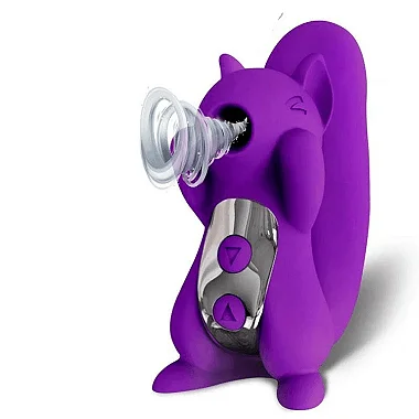 Vibrador Esquilo com Sugador de Clitóris , 10 Intensidades, Carregamento USB