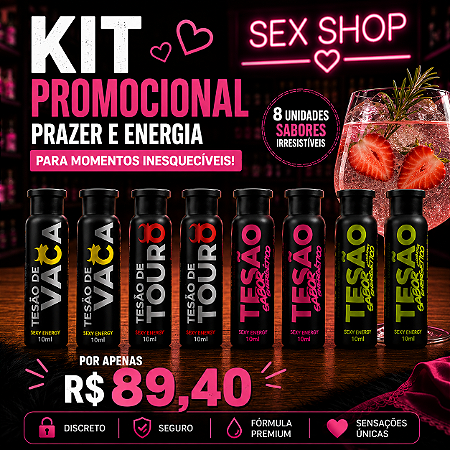"Kit Promocional" Sexy Drink Tesão com 08 Unidades
