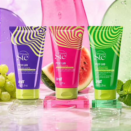 Pico Lub by Intt Lubrificante Ultra Deslizante Premium que Não Resseca! 65 Gramas- Sabores Diversos