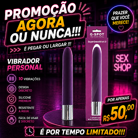 "Promoção Agora ou Nunca !" Vibrador Personal Soft Touch Aveludado, 10 Vibrações, A PILHA