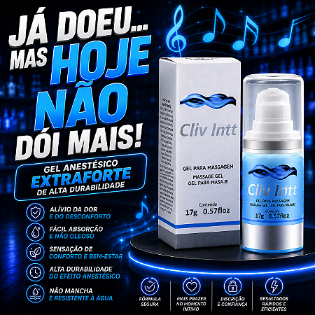 Cliv Intt Gel Anestésico Extra forte de Alta Durabilidade