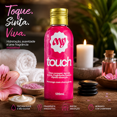 Óleo para Massagem My Touch - Morango com Champagne 120 ML
