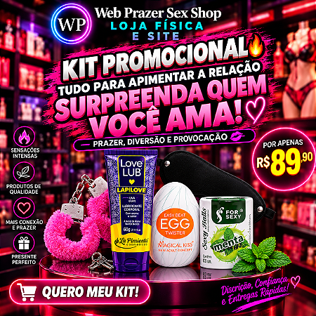 "Kit Promocional" Algema com Pelucia + Lubrificante Beijável + Egg Masturbador + Venda para os Olhos em Couro+ Bolinha Explosiva Menta