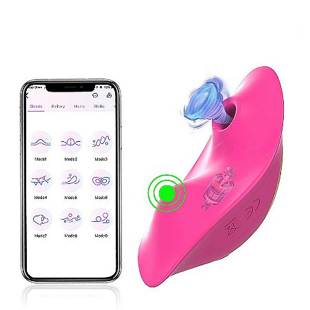 Vibrador de Calcinha Recarregável em Silicone com 9 Modos de Vibrações, 9 Modos de Pulsação com Controle Remoto Sem Fio e Controle Via App