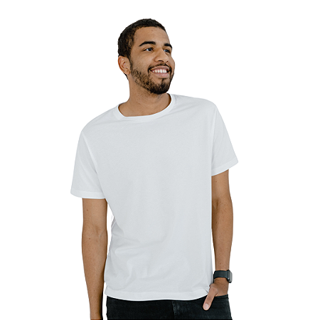 Camiseta Branca 100% Algodão lisa básica - Ramazzoni