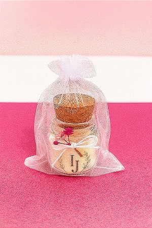 Vela aromática - 40g - personalizada com tag - Unidade