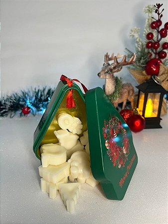 Wax Melt - Lata de Árvore de Natal - 70g - Brisa de pêssego