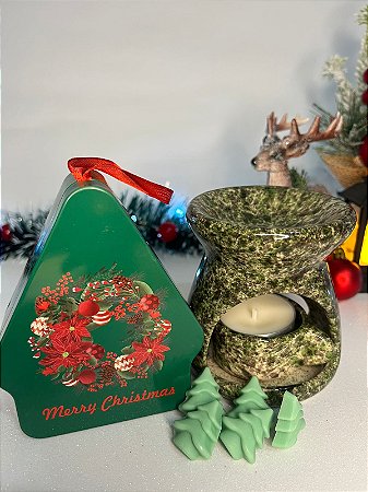 Kit Difusor + Lata de Árvore de Natal 70g Wax Melt