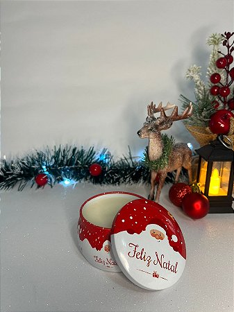 Lata de Natal com tampa - Grande