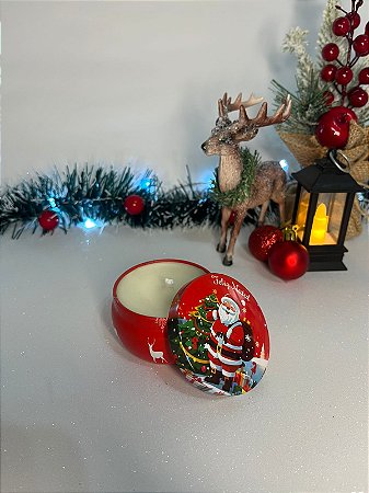 Lata de Natal com tampa - Pequena
