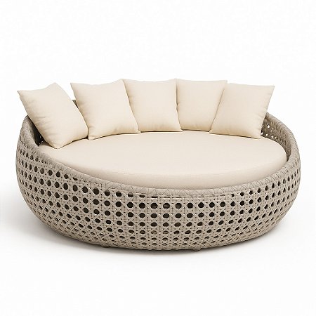 Sofá Chaise Essencial 1,60m Corda Náutica Trama Indiana