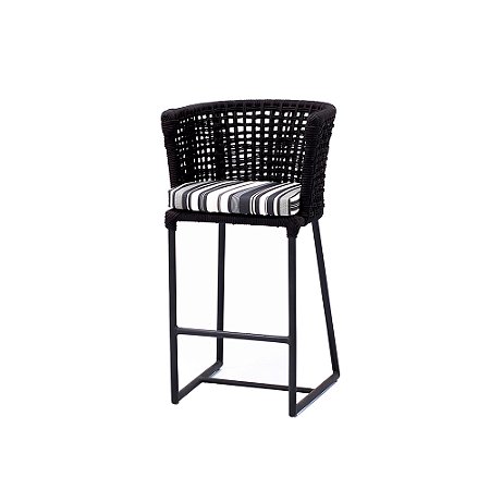 Banqueta Pluméria em Corda Náutica e Alumínio