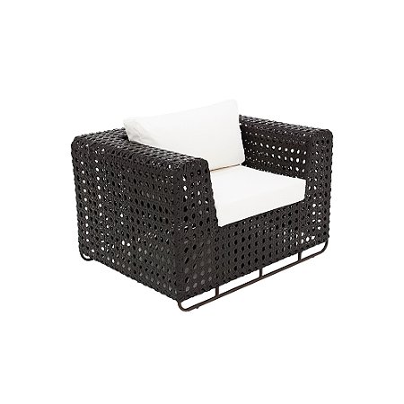 Poltrona Fúcsia em Fibra Sintética e Alumínio