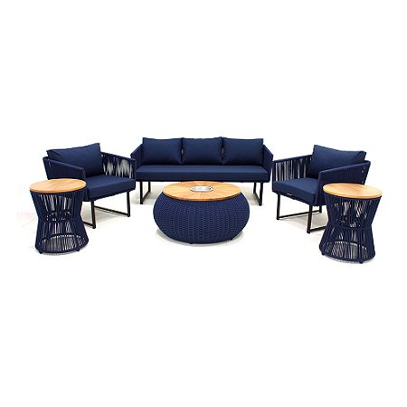 Conjunto de Sofá Kalanchoê em Corda Náutica