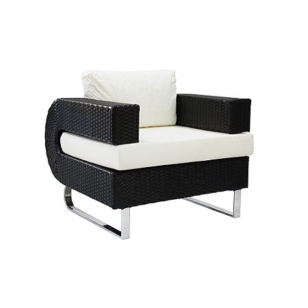 Poltrona Begônia em Fibra Sintética e Alumínio