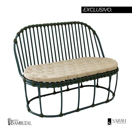 Sofá Bambuzal com almofada de assento