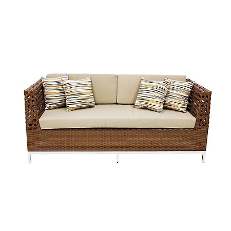 Sofá Tulipa em Fibra Sintética 03 Lugares