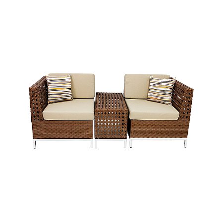 Conjunto de Poltrona Tulipa com Mesa lateral