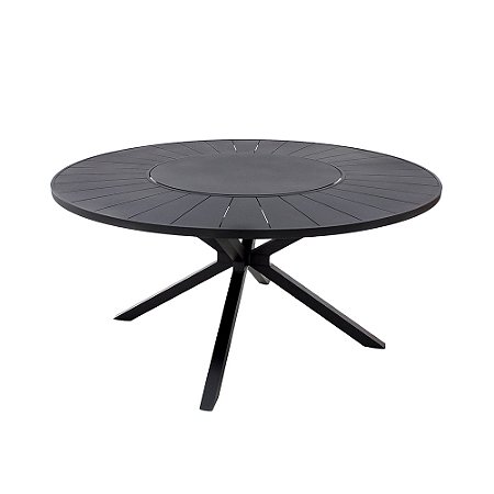 Mesa Pétala de 1,40 em Chapa de Alumínio Centro Giratório