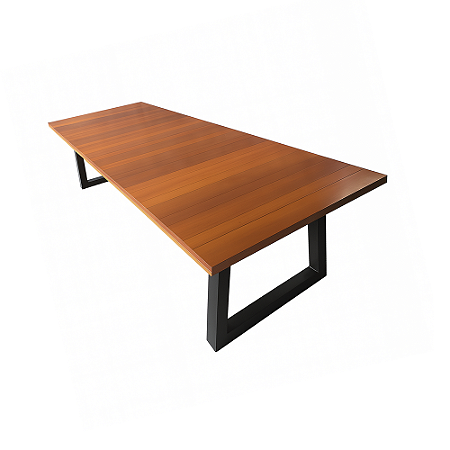 Mesa Retangular com Tampo em Madeira 3,00m x 1,00m