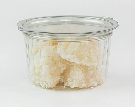 200 Unid Embalagem Pote Redondo 450ml com Tampa Articulada marca Packform® PF 771 Caixa Fechada